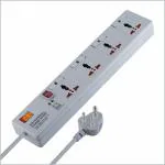 MX 4 Outlet Universal Power Strip Extension Board with Master Fuse for Each Socket,(MX-2950_1.5m)