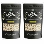 LILA DRY FRUITS Premium Cashews 200x2 Gms EACH | Natural and Unsalted Whole Cashew, Perfect for Dieting, Snacking, Cooking, and Baking | Kaju for Gifting - Delicious, and Nutritious, Protein Rich Cashews
