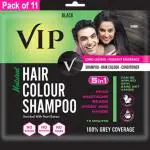Vip Hair Colour Shampoo Black For Men And Women 20 ml (11 Pc)