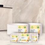 SHRAYATI Eco-Friendly Disposable Tableware Set: Pack of 25, 25 Round Bagasse Plates (10 Inch & 6 Inch), 25 Biodegradable Round Bowls, 25 Paper Spoons, and 25 Paper Forks - Perfect for Parties, Picnics, and Catering