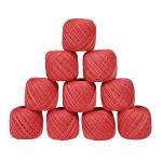 CORIOX Crochet Thread Set of 10 Ball Crochet Cotton Thread Yarn for Knitting and Craft Making. Size 20 Gram 55 to 60 mtr Approx. (Coral)