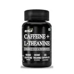 NutriJa Natural Caffeine 100MG Plus L-Theanine 200MG | Promotes Energy, Alertness,Concentration & increased attention | Cognitive performance stack- no crash or jitters. (60 Capsules)