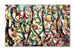 Tamatina Multicolor Jackson Pollock Art Mural Art Modern Abstract Dripped Canvas Painting-24X16 Inch