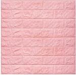 TAYLORED HOME 3D Brick Wallpaper for Wall PE Foam Wall Stickers Self Adhesive DIY Wall Decor (70 x 77cm, Appx. 29Sq Feet) (Pink, Pack of 10)