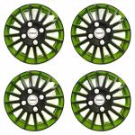 Prigan Polypropylene Black, Green 16 Inch Wheel Cover For Innova Crysta (Set Of 4)