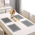 HOKIPO PVC Washable Table Mats for Dining Table - 45x30 cm, Set of 4