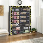 Home reserve 2 door 14 Shelves Black Printed Collapsible wardrobe