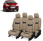 AUTO-SAFE Beige, Black PU Leather Car Seat Cover for Hyundai Grand i10