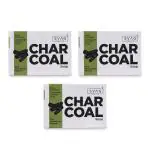 SVAG BASICS Charcoal Soap | Removes Dead Skin Cells | Better Skin Cell Production |Purifies Skin Deeply | Eliminates Excess Oil | Deep Cleansing | Suitable for Men & Women-100 gm (Pack of 3)