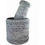 INEPTA South Indian Stone Mortar and Pestle Set Made by Ayurvedic Kerala Stone (4 Inch ) Pack 1