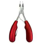 Gleevia Professional Thick, Ingrown Toe Nail Clipper with Stainless Steel Sharp Curved Blade for Men, Red