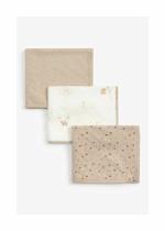 Mothercare Lovable Bear Jersey Blanket Beige Pack of 3