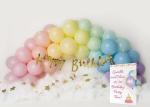 SPECIALYOU.IN Rubber 1St Birthday Decoration Items Diy Kit For Girls Includes Pastel Multicolor Balloons, First Birthday Poster, Fairy Led Light And Arch Tape For Balloon Garland- 55 Items