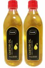 Kinsfolk CASTOR Oil ((100% Pure COLD PRESSED) ) For HAIR GROWTH - 500 ml ((Pack Of 2) )