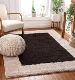 Hitex Carpet Microfibre Dark Beige, Brown Hall And Living Room Area Rug - 6 X 9
