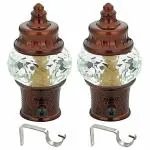 MADHULI Copper Diamond Curtain Bracket Curtain Finial/ Knobs and Support 9 x 5 cm (Pack of 2)