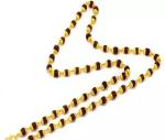 lootnixx Rudraksha Mala 28 Inch Premium 18K Yellow Gold Plated Copper Mala cap mala