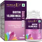 MuscleXP Biotin 10,000 mcg - 90 Tablets - Maximum Strength with No Added Colors