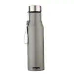 TRIBBO Stainless Steel Water Bottle 1 litre, Water Bottles For Fridge, School,Gym,Home,office,Boys, Girls, Kids, Leak Proof(GREY,1000 ML,SIPPER CAP, SET OF 1, Model-Diana)
