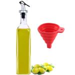Jay Gatrad Seller Heat Resistant Collapsible Silicone Funnel With Olive Oil Dispenser Bottle
