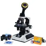 ESAW Pathological Doctor Compound Student Binocular Microscope 40X-1500X Mag LED Semi-Plan Achro Objectives 3Mp CMOS Camera And Kit-bino3mpsp50