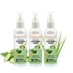 Aryanveda Cucumber Face Toner For Glowing, Dry Skin & Pores Tightening With Cucumber For Men & Women 100 ml (Pack of 3)