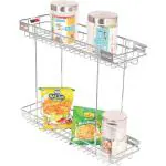 Peacock Colors 2 Shelf Kitchen Rack | Modular Kitchen Drawer| Multipurpose Utensils Container Shelf | Kitchen Trolley | Kitchen Cabinet
