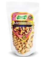 Limara Premium Californian Almonds Roasted & Salted 250 g Pouch| | Freshly Roasted and Lightly Salted | Trusted Brand of Dry Fruits & Nuts.