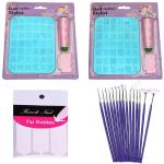 Royalkart Nail Art Stamping double Kit With 15 Pcs Nail Art Brush & Nail Art Finger Tip Guide Sheet Gift For Girl Women Latest Edition