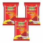 KBM Premium Spices Red Chilli Powder/Red Hot Chilly Powder with No Added Colors and Flavors / 100 GMS - Pack of 3