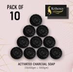 KRIHENCY COSMOPLUS Activated Charcoal Nourishing bathing Soap - Combo pack of 10 (100 GRAM EACH)