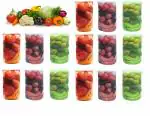 Homeleven Reusable Mesh Fridge Storage Bags Zipper Vegetable & Fruit Storage Net Bags (Pack of 15 Pc)