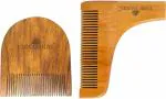Park Daniel Handcrafted Wooden U Shaped, L Shaped Beard Comb | Style your beard hassle-free | Pocket-size Comb for hair & Beard styling (Combo Of 2)