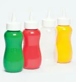 Gluman Plastic Multicolor Sauce Bottle 400ml (Set of 4)