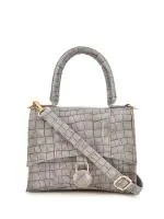 Sakwoods Grey PU Sling Bag for Women, LBHBPU272-SK