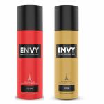 ENVY Fiery & Rush Deo Combo -120ML Each (Combo Pack of 2) | Long Lasting Deo Set for Men