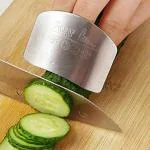 axaka Stainless Steel Finger Protector Hand Guard Knife Slice Cutting Chop Shield