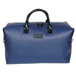 ROUNAQUE Urban Utility Duffel Bags 30 litres Vegan Textured Leatherette Stylish & Spacious Weekender Travel Duffle Luggage Bag with Detachable Shoulder Strap for Men & Women (Blue)