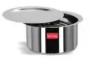 Ajay's Shoppe Stainless Steel Silver Induction Bottom Friendly Patila Tope Pot With Lid - 500 Ml