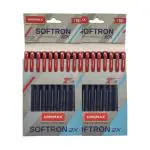 UNOMAX Softron 2X Ball Pen Mega Pack - Set of 30 (Red) | Supreme Writing Elegance | Luxurious Matt Finish Body | Superior 0.7mm Tip Size
