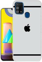 Case Club Silver Silicon Grip Case Back Cover For Samsung Galaxy M31