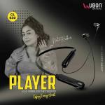 UBON Bluetooth Earphone CL-630 Player Series, Wireless Neckband with Up to 15 Hours Playtime, Magnetic Earbuds, v5.0 Bluetooth Headset for Hi-Fi Music & Super Bass (Black)