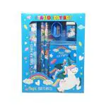 Parteet Blue Unicorn Stationary Set Combo ,Pack of 6