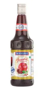 Manama Grenadine (Pomegranate) Syrup, Mixer for Mocktails and Cocktails (750ML)