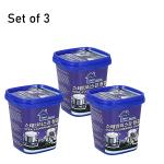 ZURU BUNCH Set of 3 pieces Cream Boom Wash Stainless Steel Oven Cookware Cleaner for Removing Tough Stains Rust or Scale, Utensil cleaner for Burnt Marks Cleaner Paste for Pots Pans
