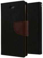 AmericHome Samsung Galaxy Grand Prime Brown, Black Artificial Leather Mobile Flip Cover