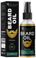 KURAIY Beard Growth Oil for Men For Better Beard Growth With Thicker Beard | Best Beard Oil for Patchy Beard | Free from all Harmful Chemicals Hair Oil (50 ml)