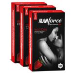 Manforce Xotic Strawberry Condom Combo, Pack of 3x10s