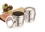 Mukti Stainless Steel Tea & Sugar Jars, Containers, Canister|Chai Chini Dabba 2pcs Set SeeThrough Lid|(1300ml)|650ml x 2Pc