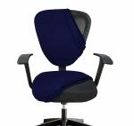 HOTKEI Pack of 1 Blue 2 Piece Office Chair Cover Stretchable Solid Elastic Removable Washable Office Computer Desk Executive Rotating Chair Seat Covers Slipcover Cushion Protector